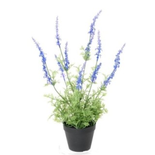 Künstliche Lavendel Dentata Pflanze, UV-beständig, blau