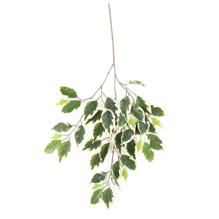 Künstlicher Ficus Zweig, ca 60cm, bunt
