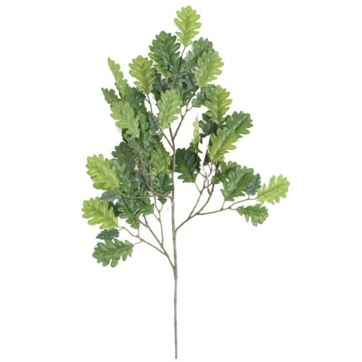 Künstlicher Eichenblattzweig, ca 60cm, grün