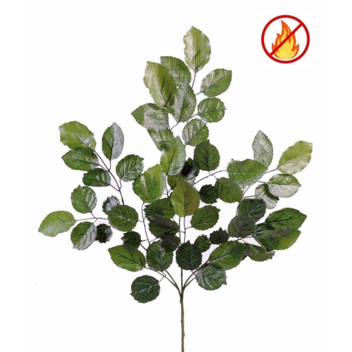 Künstlicher Buchen-Zweig, ca 70cm, Schwer entflammbar B1/RF2, grün
