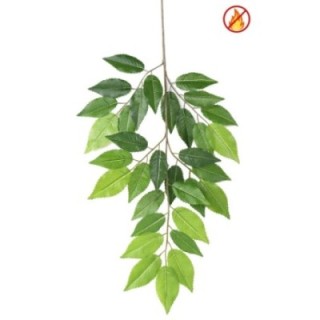 Künstlicher Hainbuchen-Zweig, ca 65cm, Schwer entflammbar B1/RF2, grün