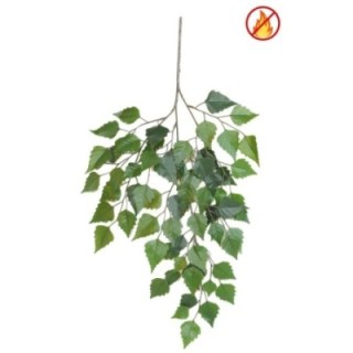 Künstlicher Birkenzweig, ca 70cm, Schwer entflammbar B1/RF2, grün