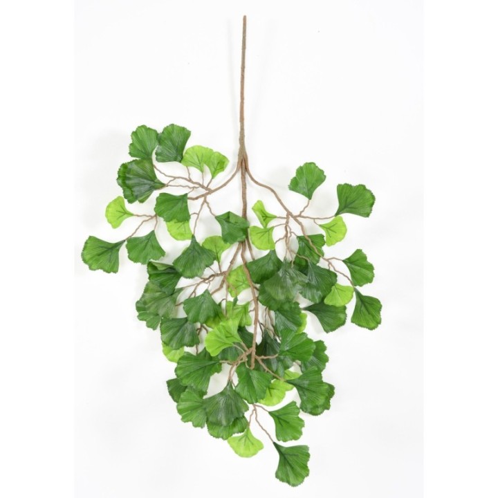 Künstlicher Ginkgo Biloba Zweig, ca 65cm, grün