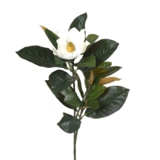 Künstlicher Magnolienzweig, ca 60cm, weiss