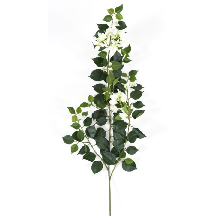 Künstlicher Bougainvillea Zweig, ca 80cm, weiss