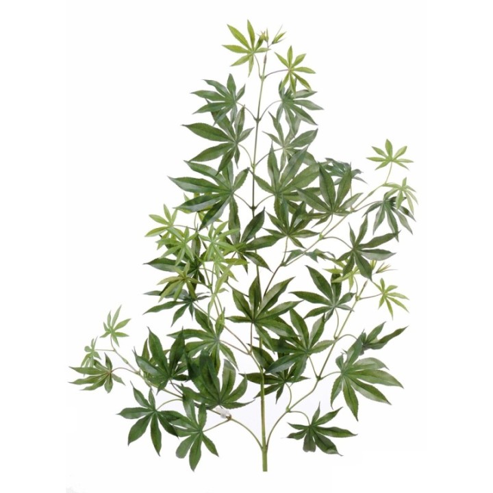 Künstlicher Aralia Zweig, ca 70cm, grün