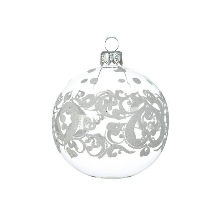 6er-Set Glas-Herzanhänger, Ø 8cm