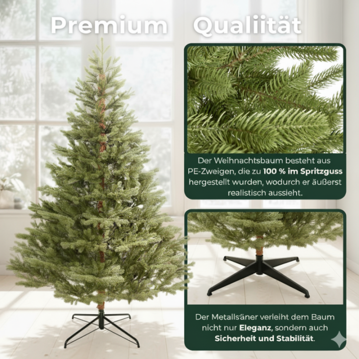 LED Premium Spritzguss Nordmanntanne, ca. 210cm