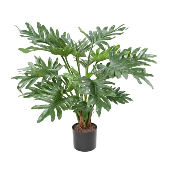 Künstlicher Philodendron Selloum, 50cm hoch, grün