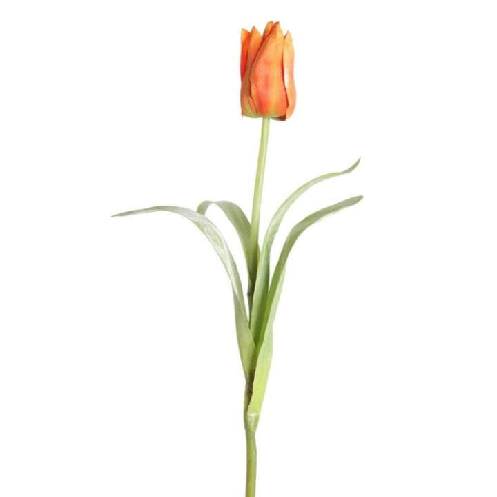 Künstliche Tulpe, orange, ca. 42cm hoch - Pflegeleicht!