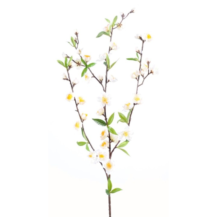 Künstlicher Kirschbaumzweig, ca 70cm, weiss