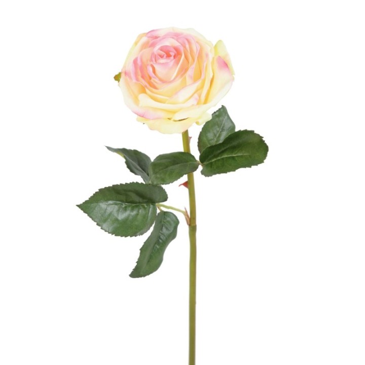 Künstliche Rose Asperanza, lichtrosa, 53cm hoch