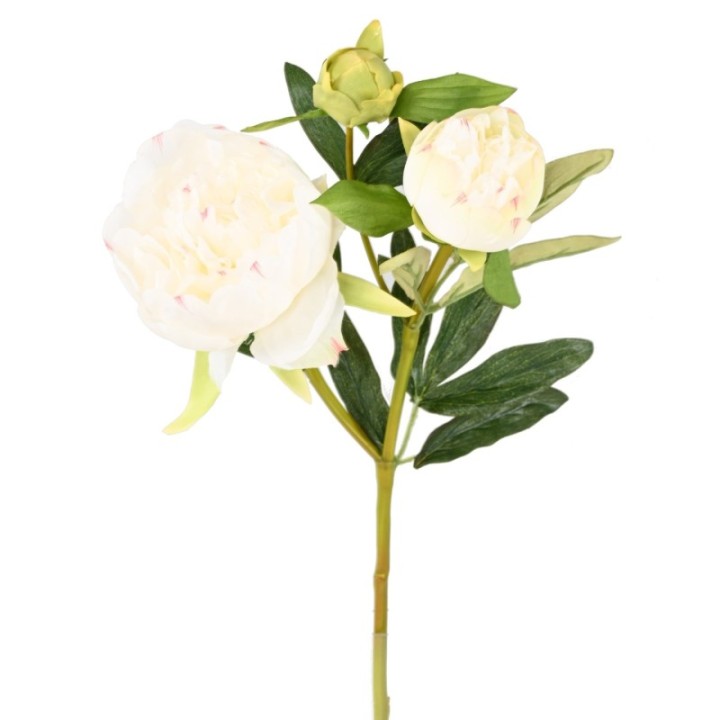 Künstliche Pfingstrose, weiß, ca. 50cm hoch
