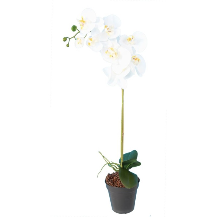 Künstliche Phalaenopsis-Orchidee, ca 76cm, weiss